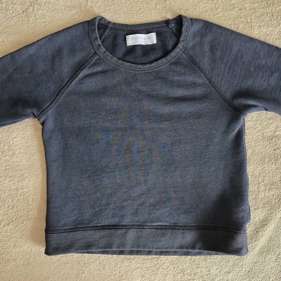 Everlane French Terry crew neck sweatshirt navy blue size XS - Picture 4 of 12